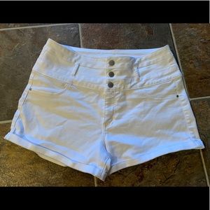 White Button Up Shorts